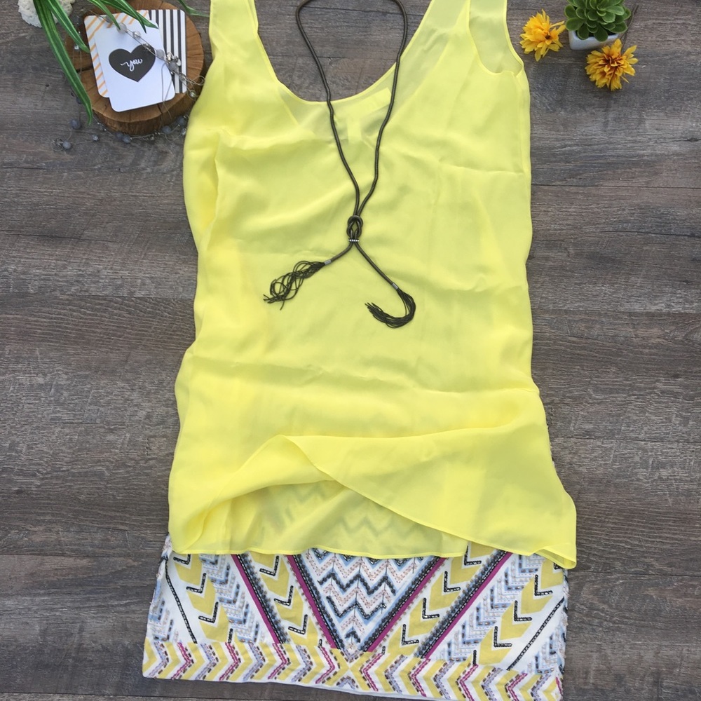 ZINKE 100% SILK  YELLOW SAI DRESS/TUNIC/COVER UP